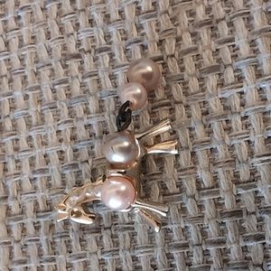 Vintage 1940s Pearl Horse Pin Brooch